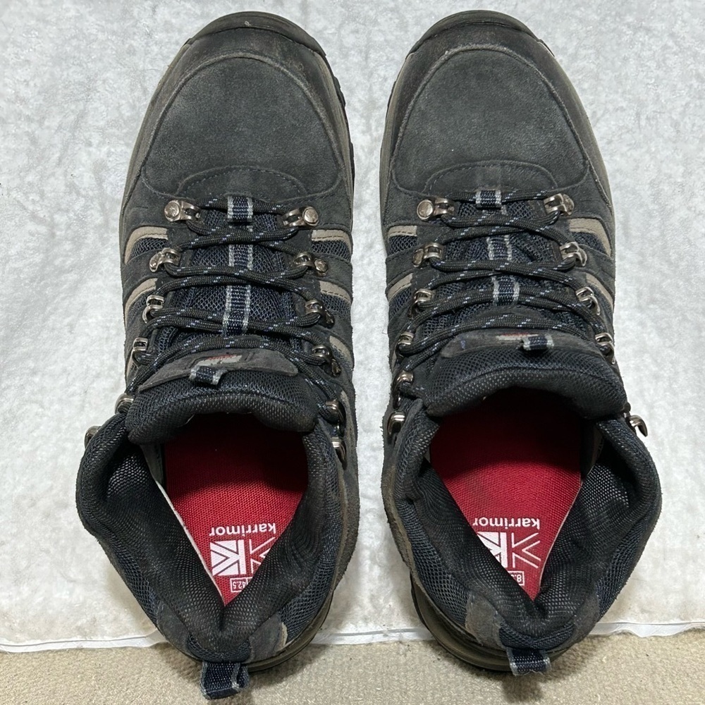 Karrimor Mens Blue Mount Mid Top Waterproof Suede Hiking Boots Shoes SZ US 9.5 - Picture 5 of 11